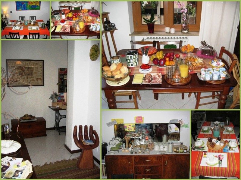 Breakfast served at Al Quadrifoglio B&B in Verona