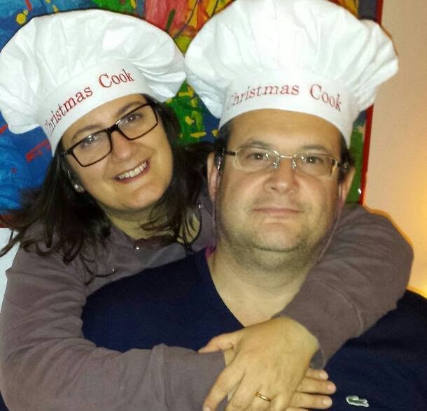 Giusy e Davide in cucina al B&B Al Quadrifoglio di Verona